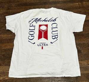 Michelob Ultra Golf Club T-Shirt White Two-Sided Heavy Cotton XL